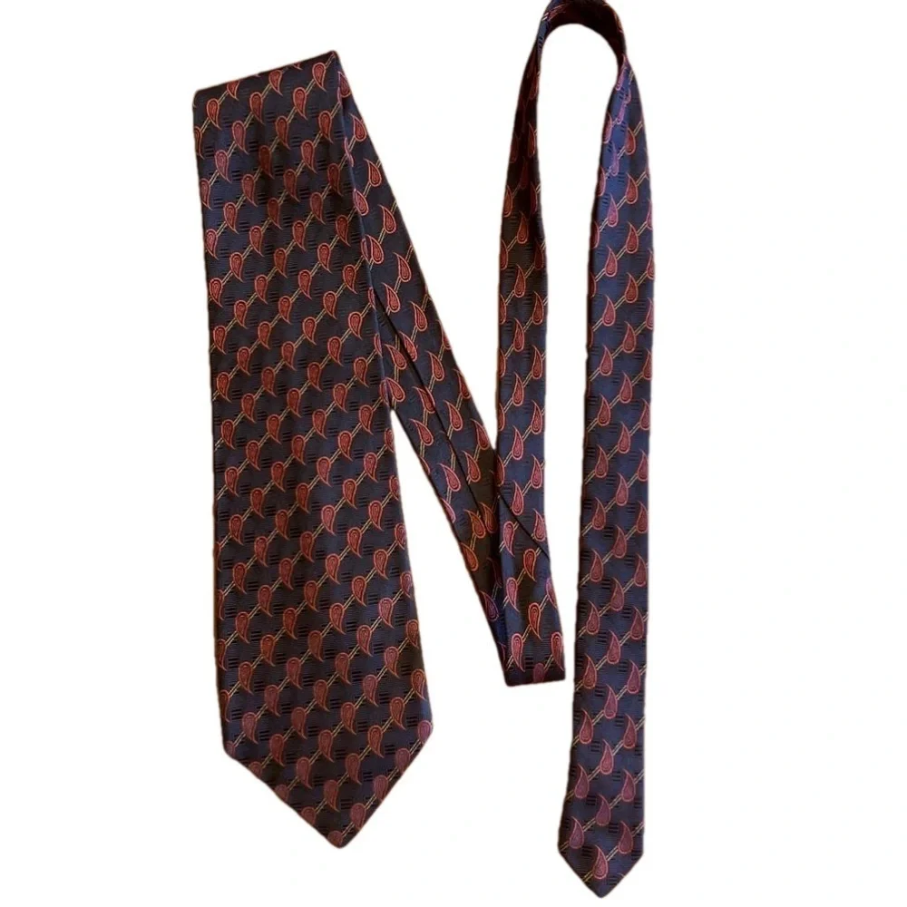 Vintage PROFILO STUDIO Silk Tie – Retro Paisley Pattern Tall– 4” x 64” (3/$25) - Picture 2 of 5